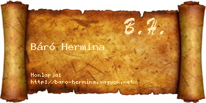 Báró Hermina névjegykártya