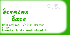 hermina baro business card